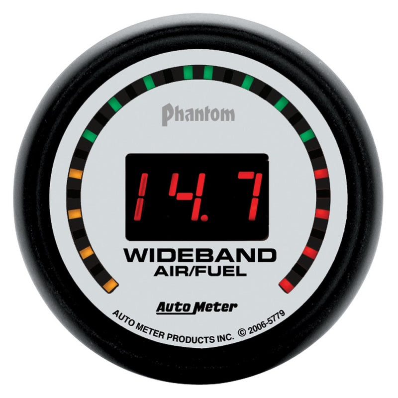 Autometer Phantom 52mm Digital 10:1-17:1 Street Wideband Air/Fuel Ratio Gauge.