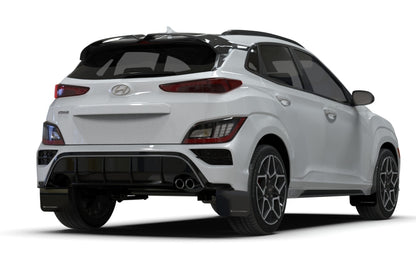 Rally Armor 2022 Hyundai Kona N Line Black UR Mud Flap w/ Grey Logo - eliteracefab.com