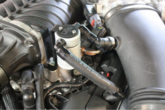 J&L 11-17 Ford Mustang GT (w/Roush/VMP Supercharger) Driver Side Oil Separator 3.0 - Clear Anodized - eliteracefab.com