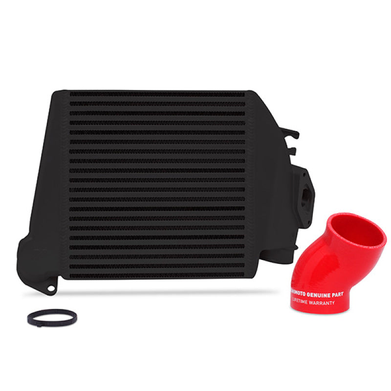 Mishimoto 08-14 Subaru WRX Top-Mount Intercooler Kit - Powder Coated Black & Red Hoses - eliteracefab.com