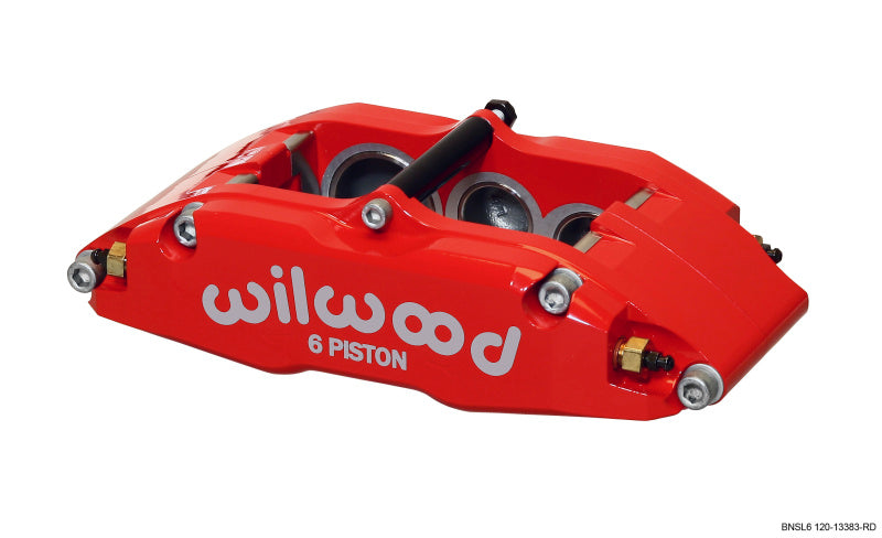 Wilwood Caliper-BNSL6-RH-Red 1.62/1.12/1.12in Pistons 1.10in Disc Wilwood