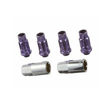 Load image into Gallery viewer, WHEEL MATE MUTEKI SR48 OPEN END LOCKING LUG NUT SET OF 4 – PURPLE 12×1.50 48MM