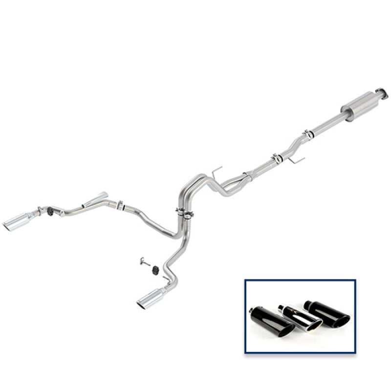 Ford Racing 15-18 F-150 5.0L Cat-Back Extreme Exhaust System Rear Exit w/ Chrome Tips Ford Racing