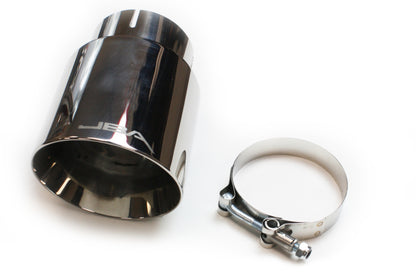 JBA 3in x 4in x 5-3/4in Double Wall Polished Chrome Tip - Clamp On JBA