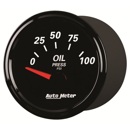 Autometer Designer Black II 52mm 100 PSI Oil Pressure Gauge 1228