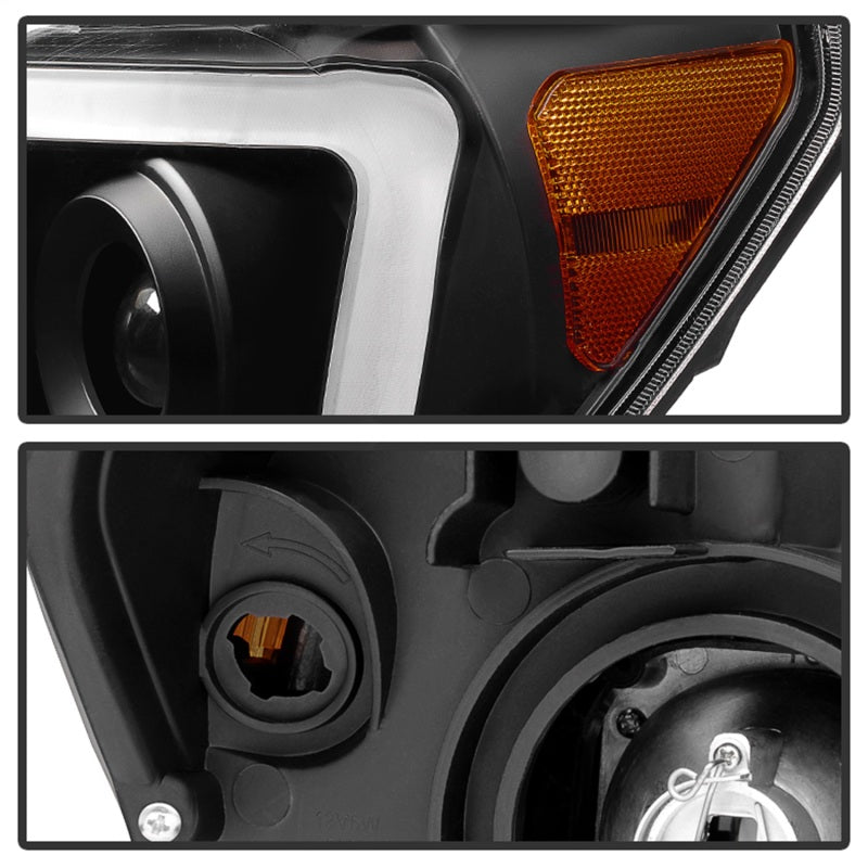 Xtune Toyota Tundra 07-13 LED Light Bar Projector Headlights Black PRO-JH-TTU07-LED-BK - eliteracefab.com