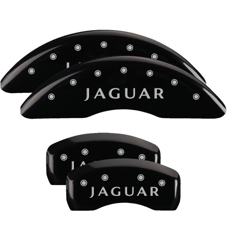 MGP 4 Caliper Covers Engraved Front & Rear MGP Black finish silver ch MGP