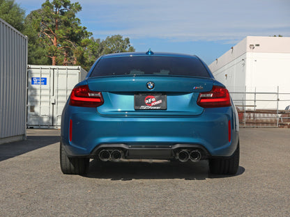 aFe 16-18 BMW M2 L6-3.0L MACH Force-Xp 3in to 2.5in 304 SS Cat-Back Exhaust System-Quad Polish Tips aFe