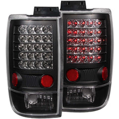 ANZO 1997-2002 Ford Expedition LED Taillights Black - eliteracefab.com