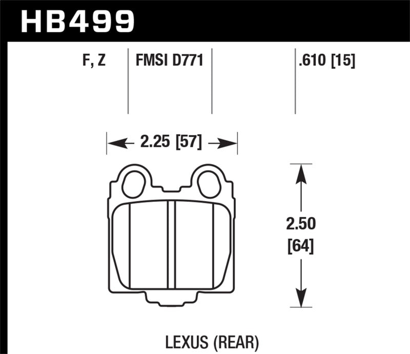 Hawk 00-05 Lexus IS300 HPS Street Rear Brake Pads - eliteracefab.com