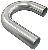 Vibrant 4in O.D. Universal Aluminum Tubing (180 degree Bend) - Polished