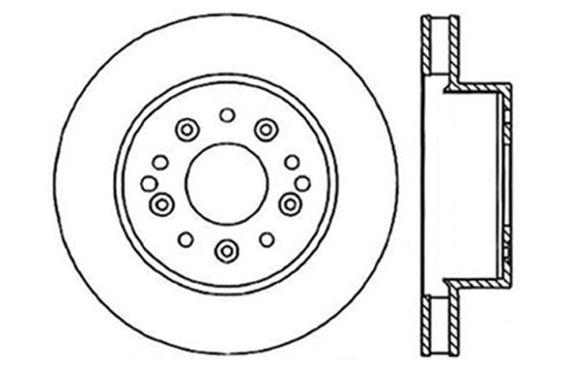 StopTech Slotted & Drilled Sport Brake Rotor Stoptech