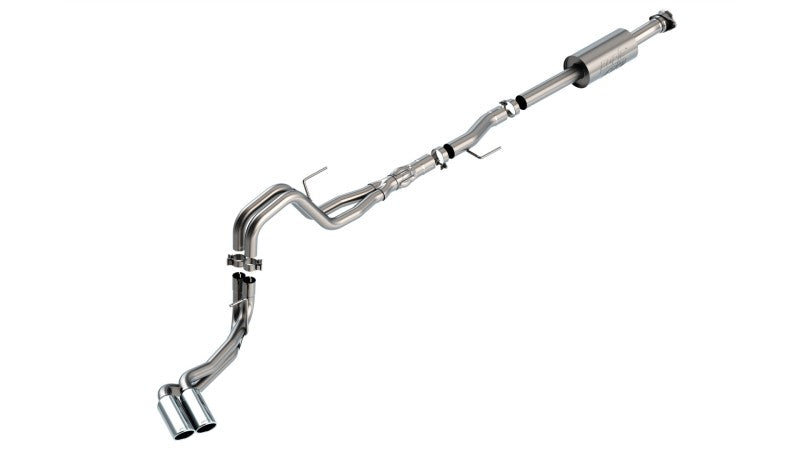 Borla F-150 2021 5.0L 4DR CC SB EC STB LARIAT/KR/PLATINUM/LTD 3/2.25 DSE Cat-Back ATAK CHR Tips - eliteracefab.com