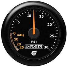 Load image into Gallery viewer, Innovate MTX Analog 30 PSI Vacuum/Boost Gauge Kit - Black Faceplate - eliteracefab.com