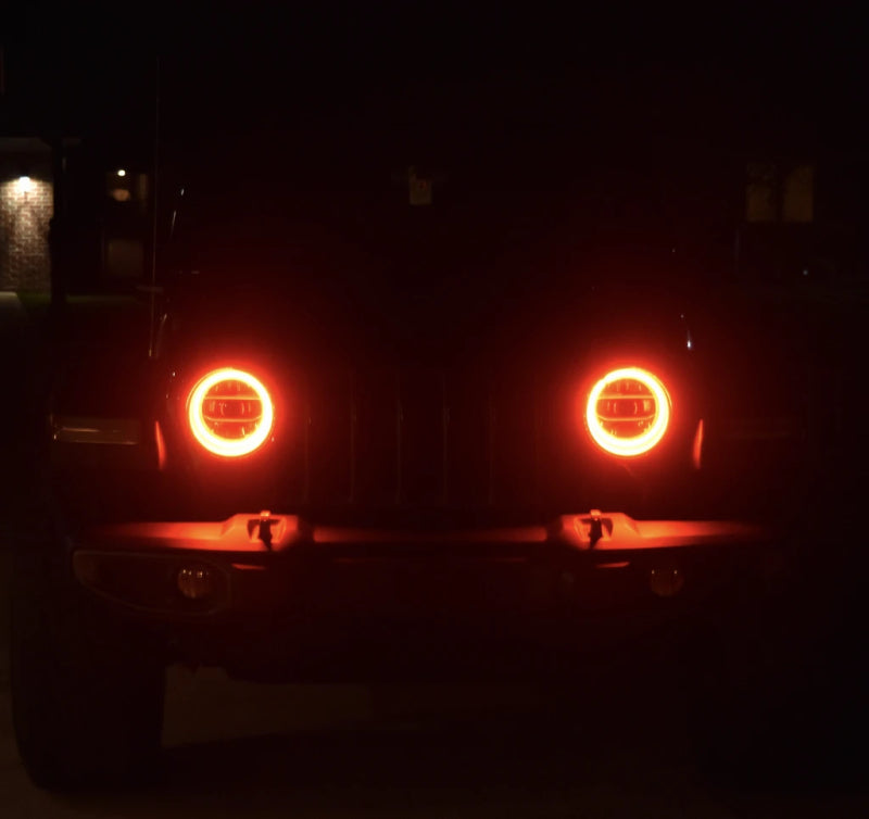 ORACLE Lighting Jeep Wrangler JL/Gladiator JT LED Surface Mount Headlight Halo Kit - eliteracefab.com