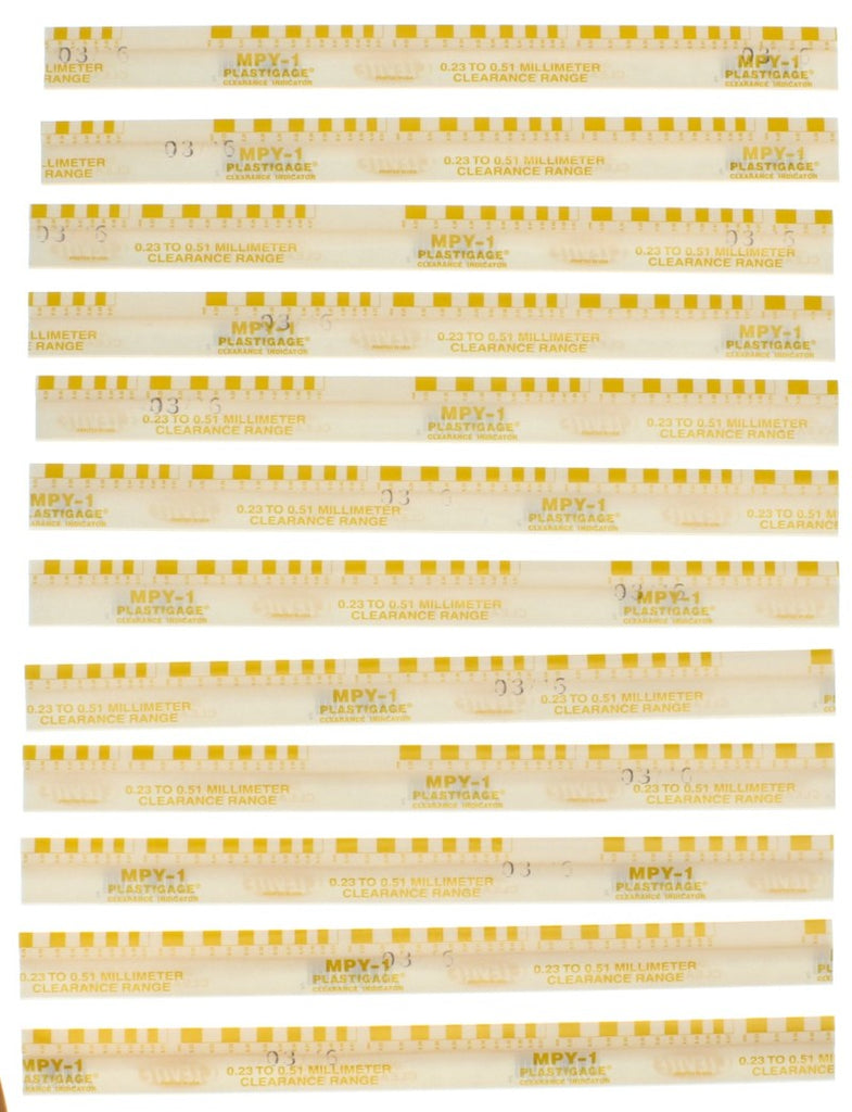 Clevite Plastigage Yellow Plastigage - 12 Pack - eliteracefab.com