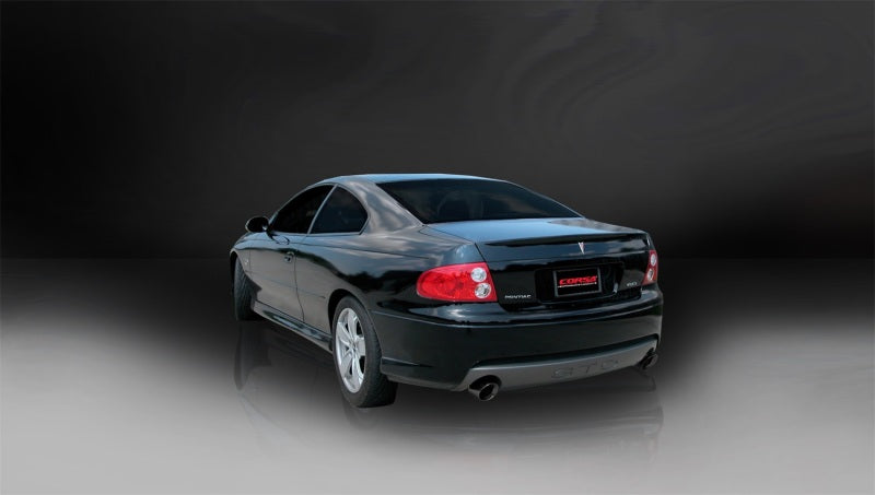 Corsa 05-06 Pontiac GTO 6L V8 2.5in Sport Cat-Back Exhaust + XPipe w/Dual Exit Single 4in BlackTips CORSA Performance