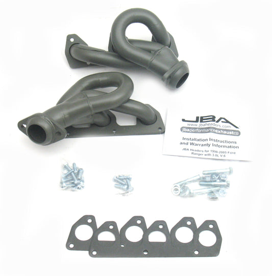 JBA 02-08 Ford Ranger 3.0L V6 w/o EGR 1-1/2in Primary Ti Ctd Cat4Ward Header JBA
