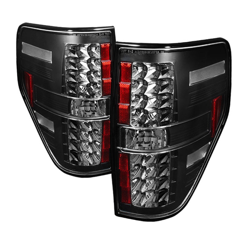 Spyder Ford F150 09-14 LED Tail Lights Black ALT-YD-FF15009-LED-BK - eliteracefab.com