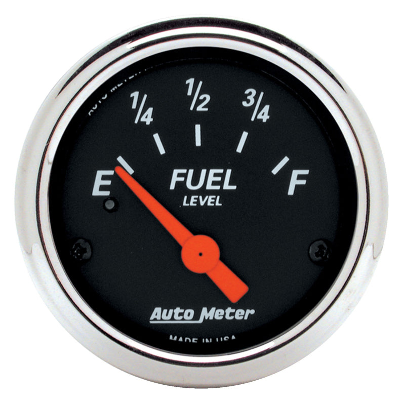 Autometer Designer Black  2-1/16in Black Fuel Level Gauge 1424