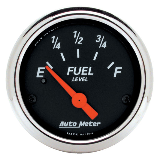 Autometer Designer Black  2-1/16in Black Fuel Level Gauge 1424