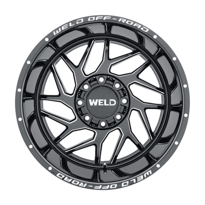 Weld Off-Road W117 20X12 Fulcrum 8X165.1 ET-44 BS4.75 Gloss Black MIL 125.1