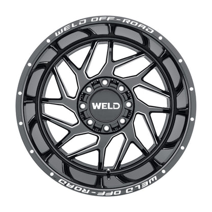 Weld Off-Road W117 20X9 Fulcrum 8X180 ET00 BS5.00 Gloss Black MIL 124.3