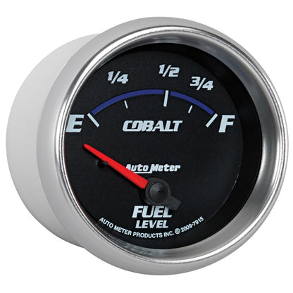 AutoMeter Gauge Fuel Level 2-5/8in. 73 Ohm(e) to 10 Ohm(f) Elec Cobalt 7915