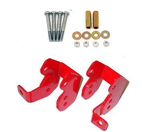 BMR CONTROL ARM RELOCATION BRACKETS BOLT-ON RED (82-02 F-BODY) - eliteracefab.com