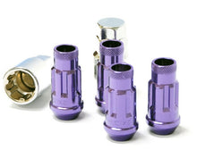 Load image into Gallery viewer, WHEEL MATE MUTEKI SR48 OPEN END LOCKING LUG NUT SET OF 4 – PURPLE 12×1.50 48MM