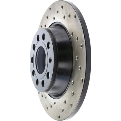 StopTech 10-11 & 13 Audi A3 Quattro / 10 VW GTI Mk VI Drilled Right CRYO-STOP Brake Rotor Stoptech