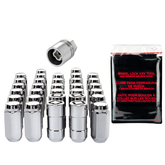 McGard M14x1.5 Chrome 8 Lug Wheel Install Kit Cone Seat - 84838