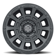 Load image into Gallery viewer, ICON Thrust 17x8.5 6x5.5 0mm Offset 4.75in BS Satin Black Wheel - eliteracefab.com