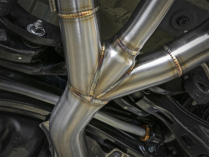 aFe POWER Takeda 2-1/2in to 2-1/4in 304SS Catback Dual-Exit Exhaust 17+ Honda Civic Type R w/CF Tips - eliteracefab.com