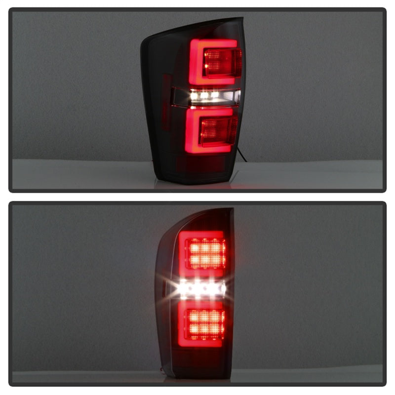 Spyder 16-17 Toyota Tacoma LED Tail Lights - Black Smoke (ALT-YD-TT16-LED-BSM) - eliteracefab.com