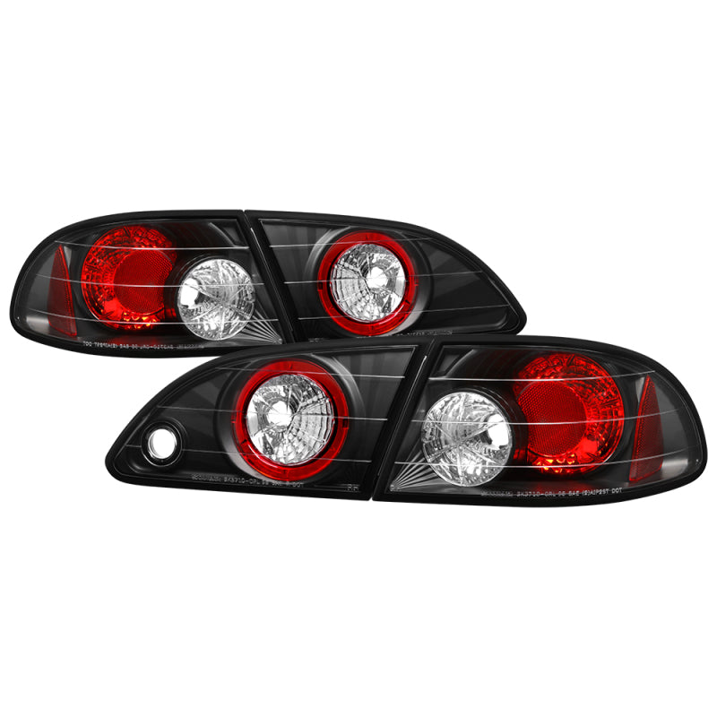 Spyder Toyota Corolla 98-02 Euro Style Tail Lights Black ALT-YD-TC98-BK - eliteracefab.com