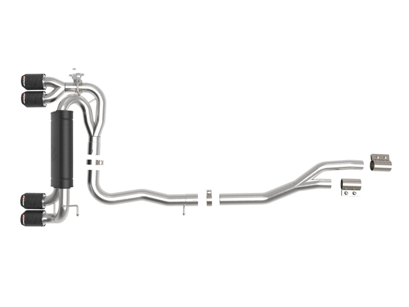 aFe 20-22 Audi RS6 Avant V8 4L (tt) MACH Force-Xp 3in to 2.5in 304 SS Cat-Back Exhaust w/ Carbon Tip aFe