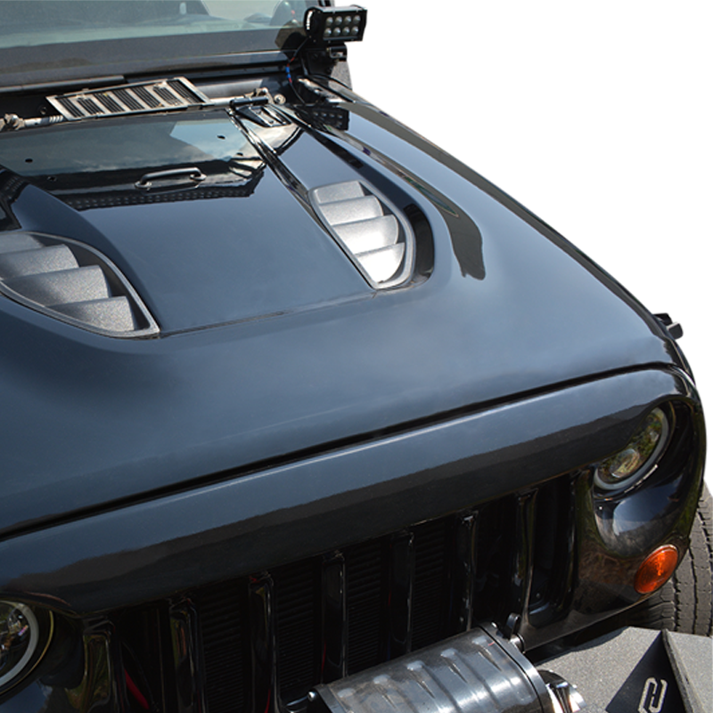 DV8 Offroad 07-18 Jeep Wrangler JK Rubicon 10th Anniversary Replica Hood - eliteracefab.com