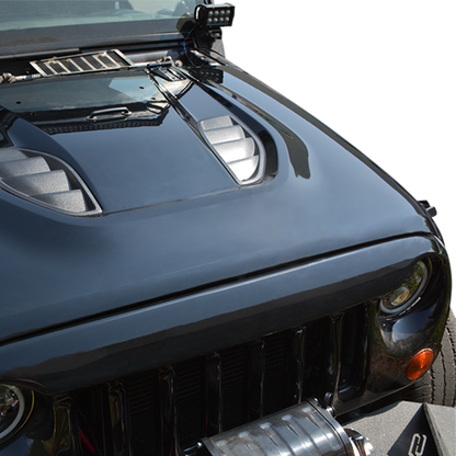 DV8 Offroad 07-18 Jeep Wrangler JK Rubicon 10th Anniversary Replica Hood - eliteracefab.com