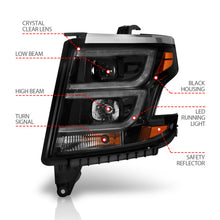 Load image into Gallery viewer, ANZO 2015-2020 Chevy Tahoe Projector Headlights Plank Style Black w/DRL - eliteracefab.com