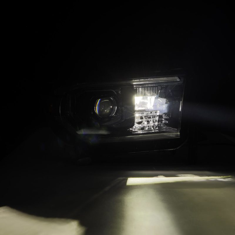 AlphaRex 880825 07-13 Toyota Tundra / 08-17 Sequoia LUXX LED Proj HL Alpha-Blk w/Actv Light Seq. Sig + DRL