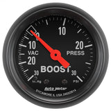 AutoMeter GAUGE; VAC/BOOST; 2 1/16in.; 30INHG-30PSI; MECHANICAL; Z-SERIES