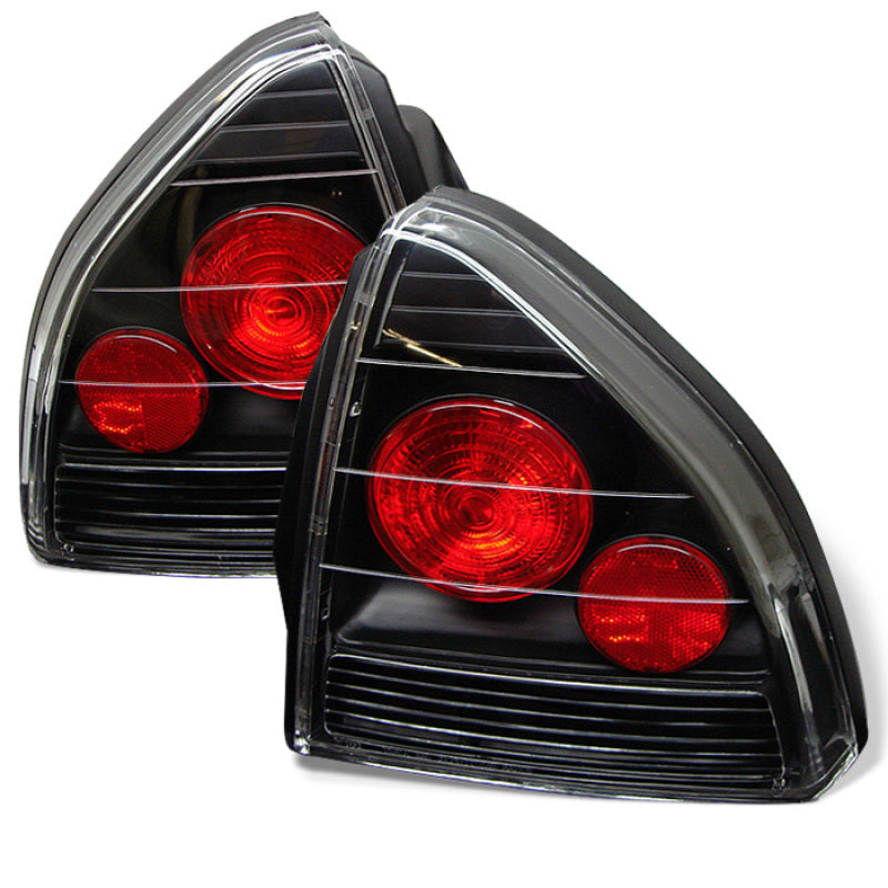 Spyder Honda Prelude 92-96 Euro Style Tail Lights Black ALT-YD-HP92-BK - eliteracefab.com