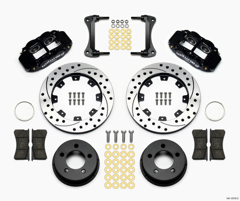 Wilwood Narrow Superlite 4R Front Kit 12.19in Drilled 87-89 Jeep YJ Wilwood