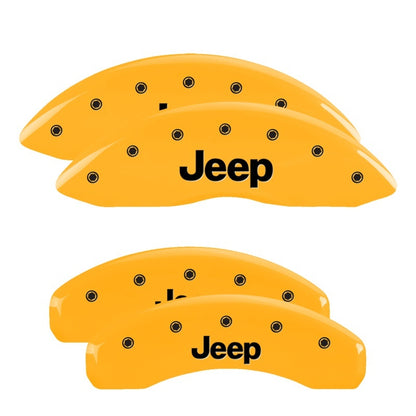MGP Yellow Brake Caliper Covers for 2011-2020 Jeep Grand Cherokee - 42020SJEPYL