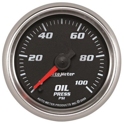 Autometer Pro-Cycle Gauge Oil Pressure 2 1/16in 100psi Digital Stepper Motor Black 19652