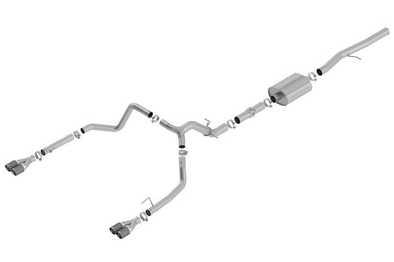 Borla 19 Chevrolet Silverado/GMC Sierra 1500 6.2L SS ATAK Catback Exhaust - Carbon Fiber Tips - eliteracefab.com