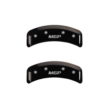 Load image into Gallery viewer, MGP 4 Caliper Covers Engraved Front &amp; Rear MGP Black Finish Silver Char 1988 Chevrolet Corvette MGP