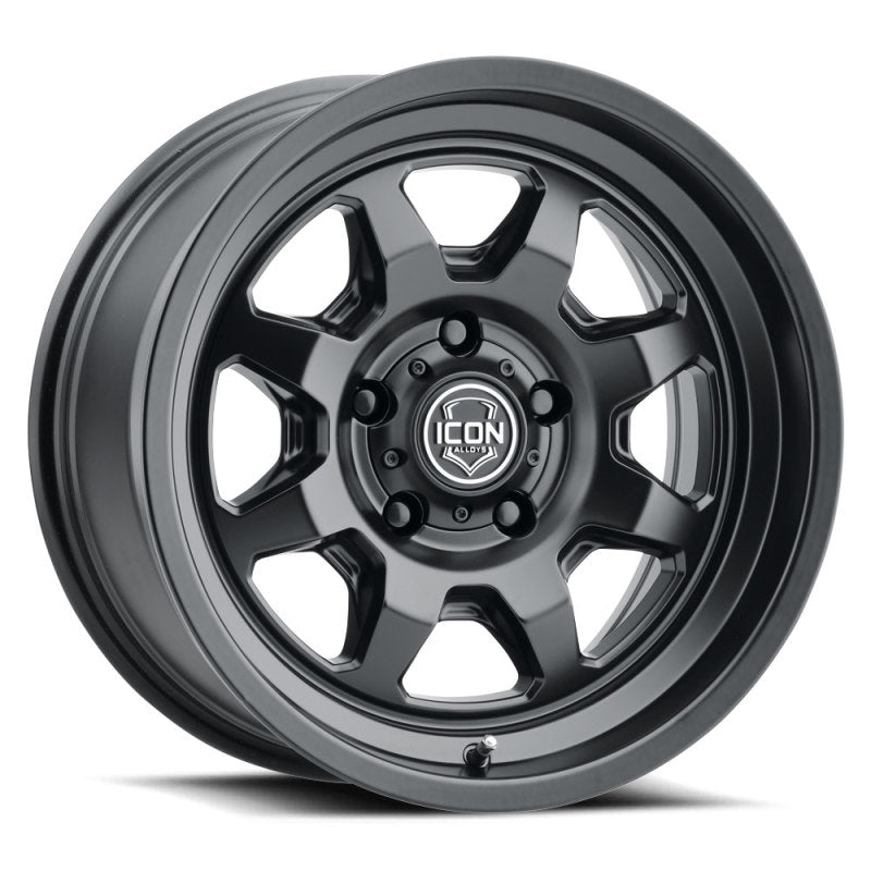 ICON Nuevo 17 X 8.5 6 X 135 6mm Offset 5in BS Satin Black