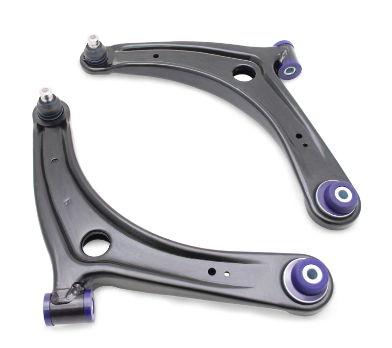 SuperPro 2008 Mitsubishi Lancer GTS Front Lower Control Arm Set w/ Bushings - w/ Positive Caster - eliteracefab.com